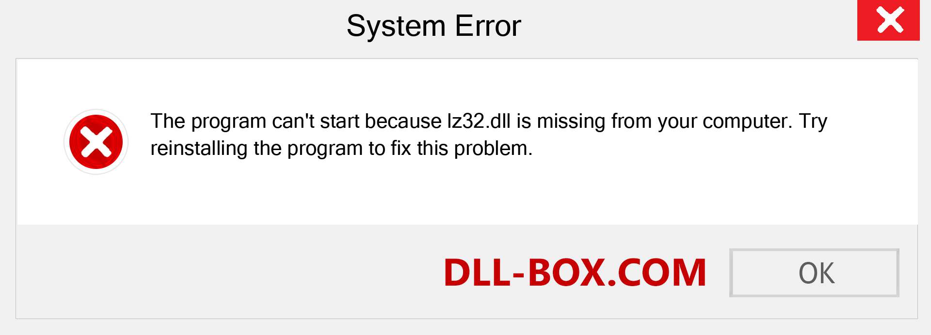  lz32.dll file is missing?. Download for Windows 7, 8, 10 - Fix  lz32 dll Missing Error on Windows, photos, images